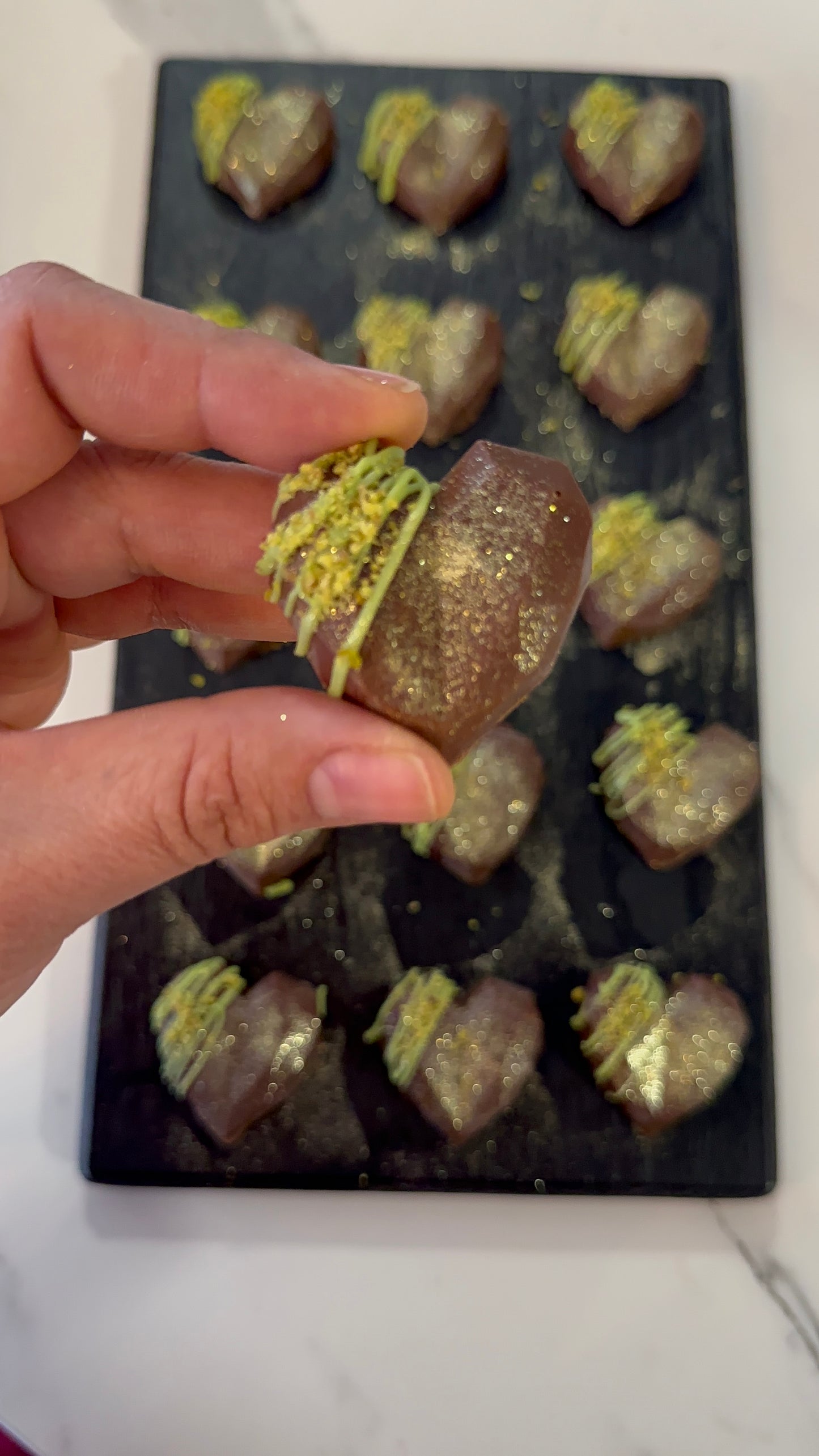 Mini Schokoherzen Dubai Style 6er Box (72gr)