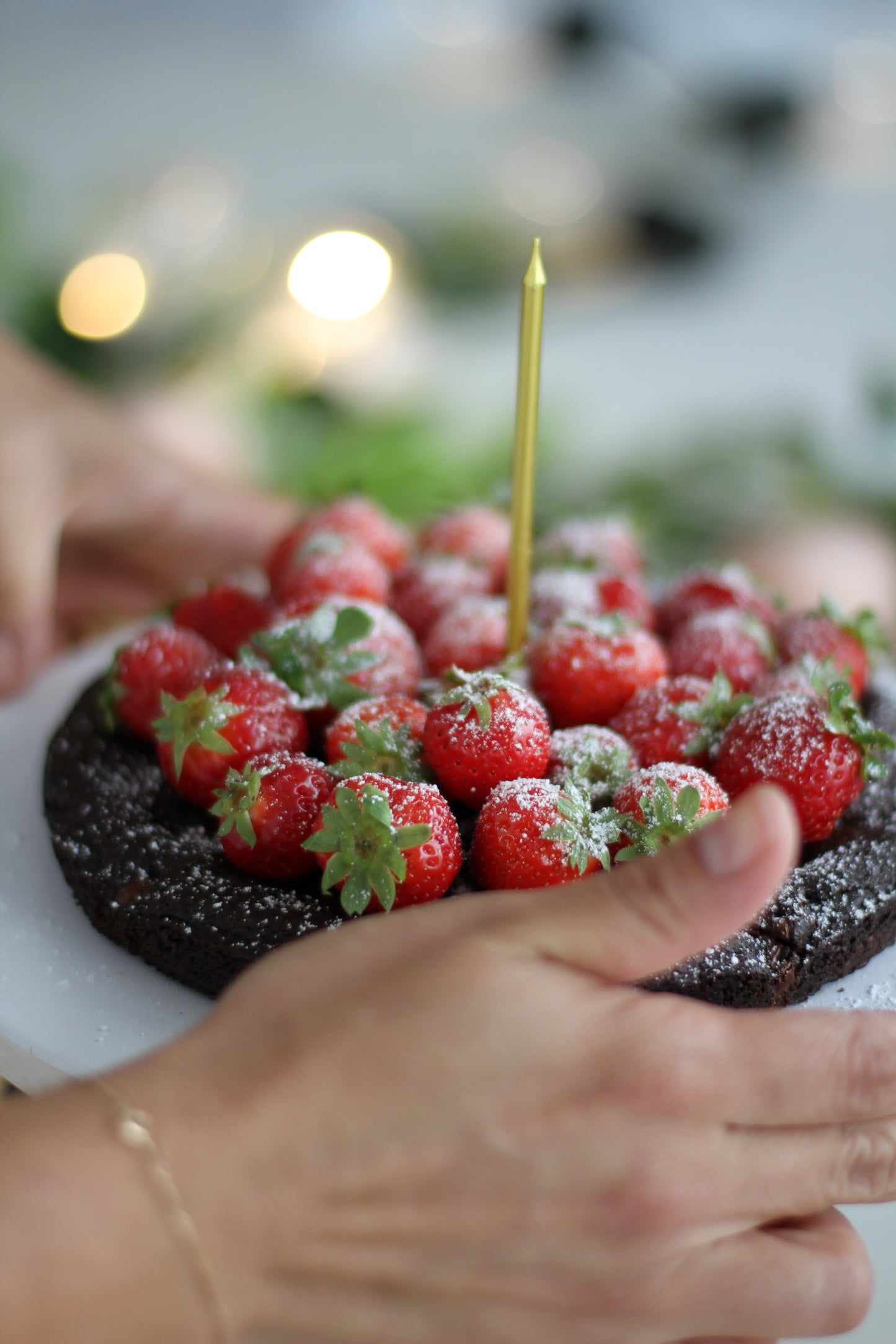 Vegan Birthday Brownie