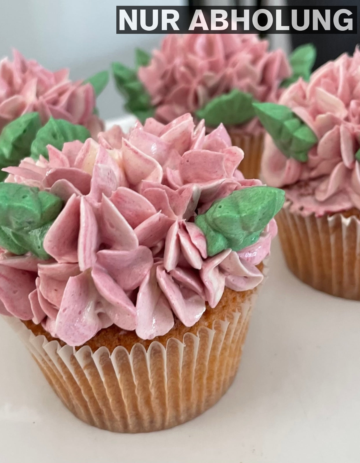 Pinke Hortensien Cupcakes 6 er Box