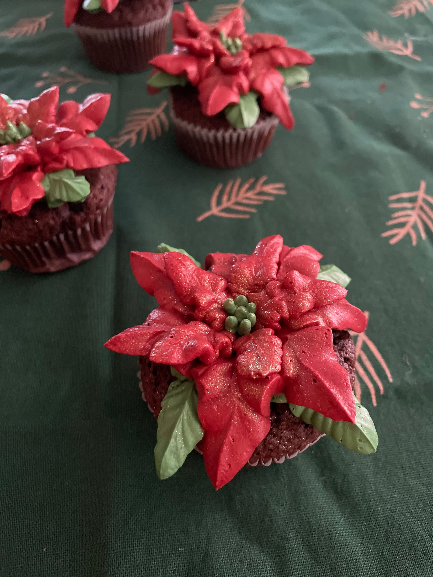 Weihnachtsstern Cupcakes 6er Box