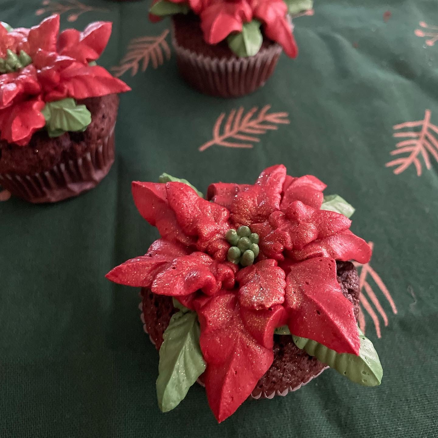 Weihnachtsstern Cupcakes 6er Box